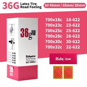RideNow 초경량 내부 튜브 도로 자전거 700c 18 23 25 28 30 32 프랑스어 밸브 45mm/65mm/85mm brompton 호