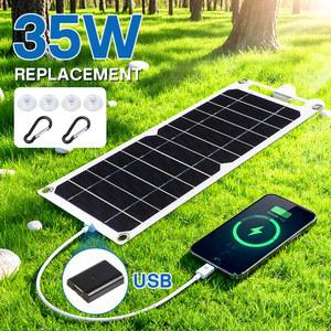 태양광 패널 5V 35W 선파워 휴대용 휴대폰 야외 선물용 RV 가정용 안전 캠핑 USB 충전기 안정 파워뱅크