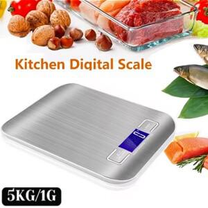 5kg1g 디지털 주방 규모 LED 스테인레스 스틸 고정밀 전자 저울 홈 쥬얼리 음식 무게 베이킹 도구