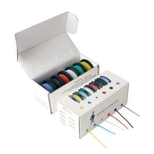 42 메터상자 전자 연선 24 AWG UL3132 유연한 실리콘 전선 고무 절연 주석 도금 구리 300V 6 색