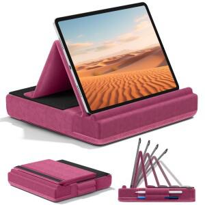 [호환품]KDD 업그레이드된 태블릿 베개 스탠드 무릎 침대 및 책상용 멀티 앵글 보기 ipad 호환 홀더 스타일