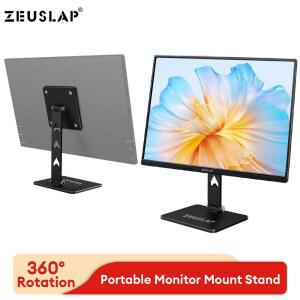 모니터 VESA 브라켓 ZEUSLAP 회전 휴대용 모니터용 마운트 데스크 금속 홀더 스탠드
