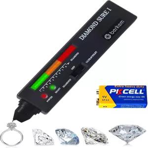 365nm UV 광열 센서가 장착된 발키노스 프로페셔널 다이아몬드 테스터 펜 빠른 05초 감지 초보자 및 가용