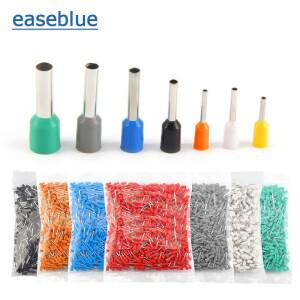 1000pcs E0508 E7508 절연 페룰 터미널 케이블 와이어 커넥터 전기 블록 코드 엔드 압착 단자