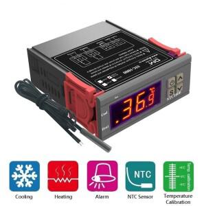 STC 1000 12V 24V 220V 디지털 온도 조절기 장치 인큐베이터 릴레이 LED 10A 가열 냉각 STC-1000