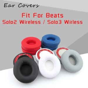 [호환품]이어 패드 Beats Solo 3 무선 2 헤드폰 교체 용 헤드셋 PU 가죽