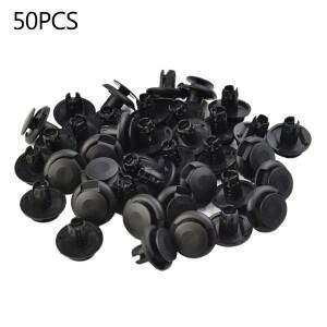 [호환품]50피스 8mm 구멍 플라스틱 푸시 핀 리벳 패스너 클립 자동차 범퍼 도어 패널 펜더 라이너 블랙