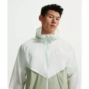 매장정품 NIKE 나이키 윈드러너 언라인드 풀집 UV 재킷 M - 배얼리 그린:제이드 호라이즌:화이트 IO9628-39