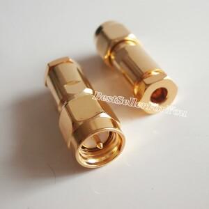 RG58 RG142 RG400 LMR195 케이블 RF 커넥터 10Pcs  SMA 남성 플러그 클램프