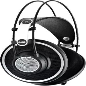 AKG Pro 오디오 2458X00190 (K702) 오버이어 오픈백 플랫와이어 레퍼런스 스튜디오 헤드폰 블랙
