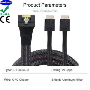올인클루시브 안티 오블리크 인서션 슬림라인 SFF-8654 8i 74핀 PCI-E 듀얼 2X OCulink 8611 4i 서버 그래
