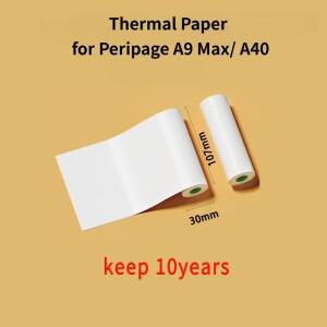 PeriPage A9 Max/A40 프린팅 용지 107mm 감열지 10년 보관 가능 A40 스티커 Max 자체 접착식