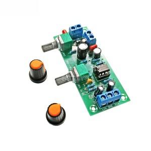 고정밀 단일 공급 로우 패스 필터 보드 서브우퍼 프리앰프 2.1 채널 DC 10-24v 22hz-300hz