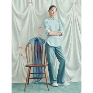 매장정품 BEANPOLE 빈폴 LADIES [B. my] 시그니처 스트레이트 데님 팬츠 인디고 (BF5221N13P) BF5221N13P 1