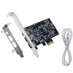 PCI-E-1394 파이어와이어 카드 IEEE 1394 PCI-Ex1 지지대 1440x1080 해상도 0.8M 케이블 포함 3 포트