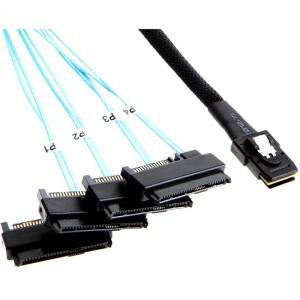 3피트 1m 미니 SAS 36P SFF-8087 - 4 29+15P SATA 커넥터(SATA 전원 케이블 포함) 컴퓨터 사무용품