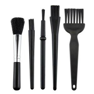 주샤말 5 PCS 미니 키보드 청소 브러시 키트, PP 핸들 나일론 정전기 방지 전자 먼지 컴퓨터 마더보드 카메라 작은 공간용