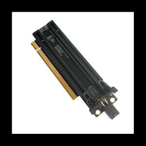 PCI-E 4.0 X16 1 to 2 확장 카드 Gen4  PCIe-Bifurcation X8X8 20mm 간격 슬롯 CPU4P(4 핀)
