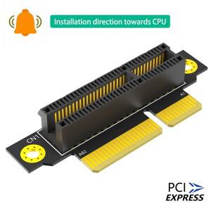 20mm PCIE X4 3.0 90도 역방향 남성-여성 라이저 카드 Express 4X-4X 변환기 어댑터 보드(1U 서버 PC용)