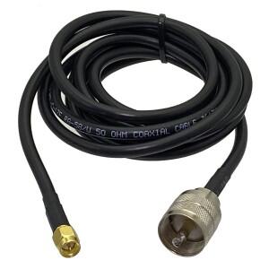 1pcs RG58 케이블 UHF PL259 수 플러그-SMA 플러그 커넥터 RF 동축 피그 테일 점퍼 어댑터 스트레이트  6
