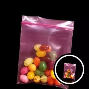 핑크 방전 지퍼백 10X15cm 정전기 방지 PE 지퍼백 제전봉투 소분백 포장재 다양한 사이즈 500매 비닐봉투 스낵백 마트용품