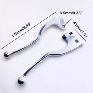[호환품]1쌍 CNC 크롬 바이크 오토바이 프론트 브레이크 클러치 레버 Yamaha YZ80 YZ125 DT125 200 TW225 X