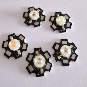 10pcs 1W 3W 고전력  화이트/쿨 화이트/자연 화이트/레드/그린/블루/로얄 블루 IR LED 20mm 스타 pcb