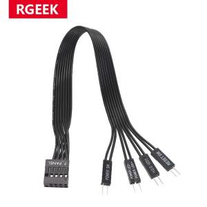 RGEEK 20cm F_PANEL 2.54mm F 패널 여성형 2핀 전원 리셋 스위치 HD LED 남성형 PC 메인보드 하드 드라이브