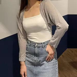 여성 시스루 크롭 볼레로 팔뚝커버 가디건