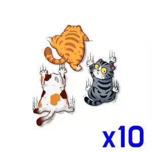 오너클랜 WL 자동차 인테리어 고양이 스티커 S x10개 자동차스티커 자동차스티커 익스테리어용품
