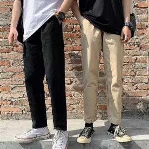 캐주얼 패션 데일리 남성 데이트 코디 편한 면 바지 qrd76YZW