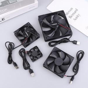 5V 브러시리스 쿨링 팬 USB 라우터 컴퓨터 케이스 TV 박스 50mm 120mm PC DIY 쿨러 데스크탑