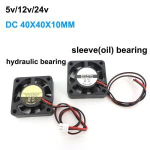 DC 5V 12V 24V 4010 40x40x10MM 냉각 팬 저소음 브러시리스 송풍기 베어링 슬리브 3D 프린터 용 유압 유체