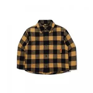 코닥 KODAK KIDS 체크 패딩 셔켓 키즈 YELLOW K5426LPJ21YLW 805162