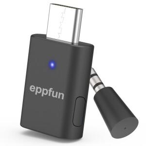 업데이트 AK3040 프로 USB C 무선 블루투스 5.2 오디오 송신기 동글 Aptx HD/LL/적응형 스피커 이어버드 VR