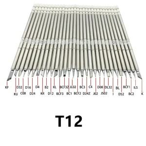 T12-I BC2 BC3 ILS J02 D24 시리즈 하코 fx951용 교체 납땜 인두 팁