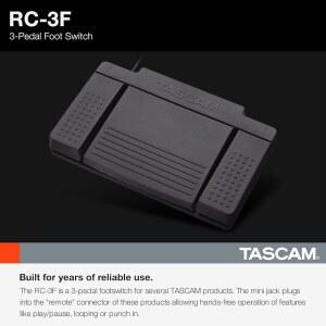 PORTASTUDIOS용 TASCAM RC3F 3방향 풋스위치