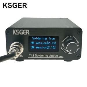 KSGER T12 납땜 스테이션 인두 팁 STM32 V2.1S OLED DIY FX9501 핸들 전동 공구 용접 온도 컨트롤러 75W