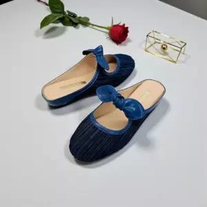 [갤러리아] 고세 데일리 여성 새틴 플리츠 리본 메리제인 쿠션 뮬 GDO6S031 네이비 3cm