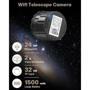 천문학용 WIFI 망원경 접안 렌즈 카메라 - 관찰을 4MP 25MM-50MM 사진 조류 현미경 촬영, 전자 장착 가능 천체 행성 및 카메라, 광학 위한