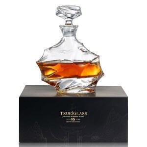 츠키글라스 스톰 일본 크리스탈 위스키 디캔터 u2013 100% 울트라 클리어런스 무연 750ml 우아한 주류 카라페 위스키, 스카치, 버번 & 스피릿용