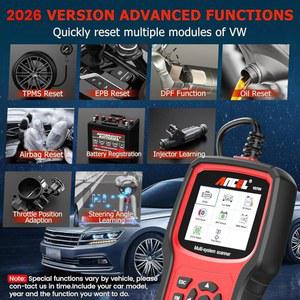 폭스바겐 아우디 스코다 시트용 ANCEL VD700 OBD2 있는 OBD11 진단 스캐너(VD500 모든 등록 도구 업그레이드) 차량용 스캔 장착, VAG 기능 코드 리셋이 배터리 리더 EPB