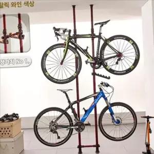 공간활용 실내 자전거 거치대 멀티 보관대 세로 거실 행거