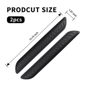 2PCS 고무 자동차 스크래치 방지 가드, 리어 충돌 범퍼 (블랙) 액세서리 프로텍 범용