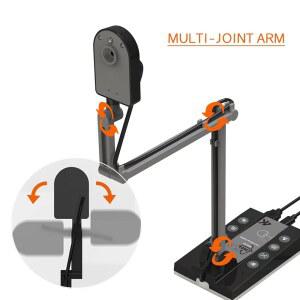 교사용 트레슬린 문서 카메라 HDMI USB-C 15MP 카메라, 프레젠테이션 다각 아트 조명을 HDIM 학습 조정 온라인 원격 클래스, LED 교실 교육 회전 사용한