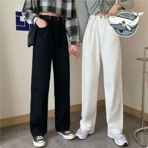 [텐바이텐][홍은]하이웨스트 여름 배기 팬츠 발편한 데님 조커 면 바지 세미 플
