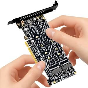 PCIE-NVME 듀얼 베이 확장 카드 (공구 포함) 데스크탑 PC 데이터 이동용 NVMe-PCIE M 하드 드라이브 어댑터