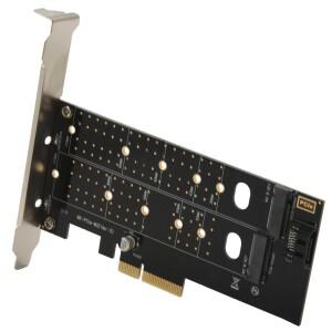 A29F-듀얼 M.2 PCIe 어댑터 SSD NVMe (M 키)  SATA (B 22110 2280 2242 PCI-E 3.0 X 4 호스트 컨트롤러 확