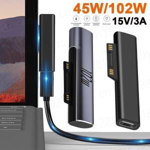 USB C 전원 공급 장치 충전기 어댑터 케이블 마이크로 소프트 서피스 프로 7 6 5 4 3 타입 C PD 태블릿 고