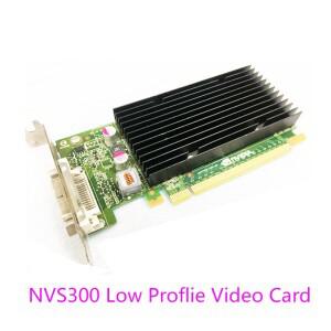 1PCS  LP 로우 프로파일 Quadro NVIDIA NVS300 512M DDR3 PCIE NVS 300 그래픽 비디오 카드(DMS59 케이블